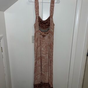 SugarFox Bohemian Pink Maxi Dress